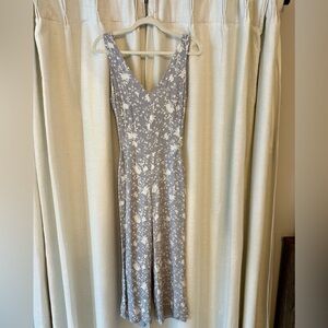 Wilfred Light Gray Floral Jumpsuit